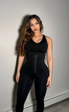 Load image into Gallery viewer, Black Waist Trainer 2-In-1 Leggings With Zipping Hourglass Figure

