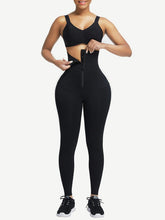 Load image into Gallery viewer, [Pre-Order] Wholesale Black Waist Trainer 2-In-1 Leggings With Zipping Hourglass Figure
